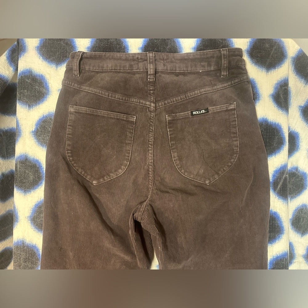 ROLLA'S Dark Brown Corduroy Dusters High Rise Boot Cut Pants - Picture 6 of 8